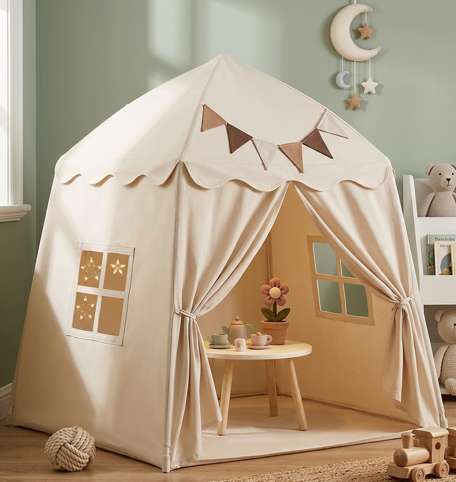 Tente de jeu pour enfants Crème