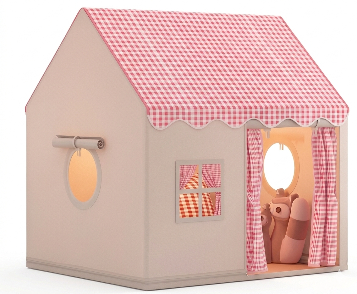 Tente de jeu rose pour enfants