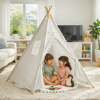 Tipi enfants d'intérieur beige