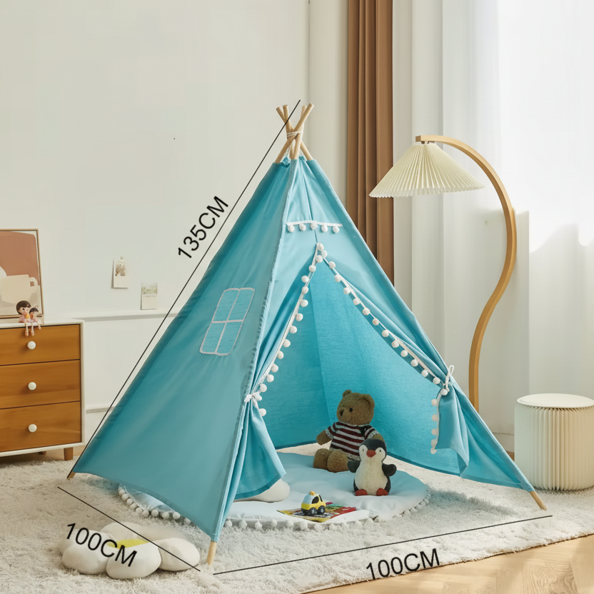 Tipi enfants d'interieur Bleu