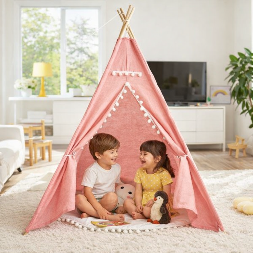 Tipi enfants d'interieur Rose